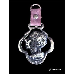 English Charles Dickens Winkle Harness Brass Horse Medallion Leather Strap